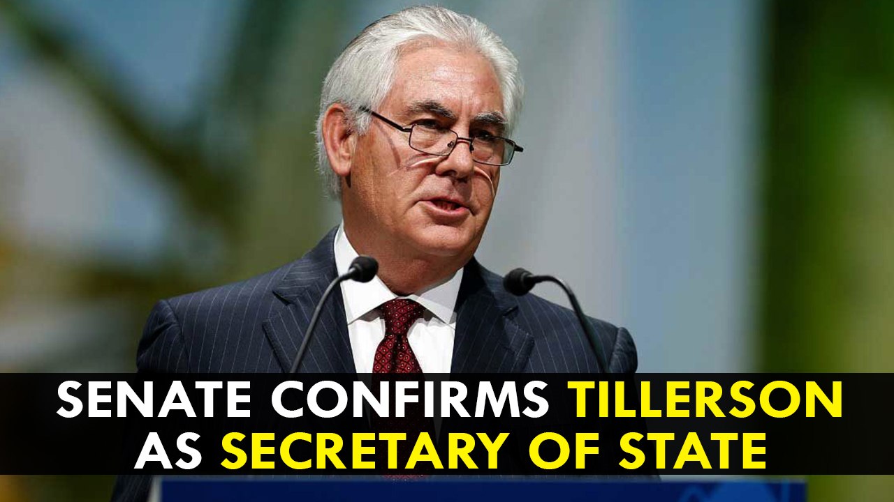 Senate confirms Rex Tillerson as secretary of state