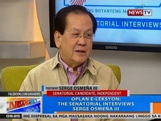 NTG: Oplan e-Leksyon: The senatorial interviews: Serge Osmeña III