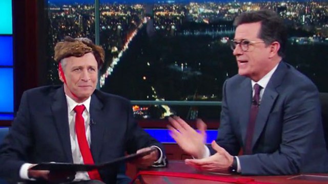Jon Stewart Reunites with Stephen Colbert To Roast Donald Trump