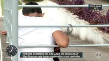 Policiais que deixaram presos dormirem em calçada serão investigados