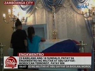 24 Oras: 23 kabilang ang 18 sundalo, patay sa engkwentro ng militar at Abu Sayyaf