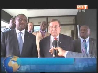 Audience du ministre de l'interieur accordée au sécrétaire général de l'ONU chargé de la paix