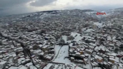 Trabzon'daki 'Beyaz Örtü' Havadan Görüntülendi