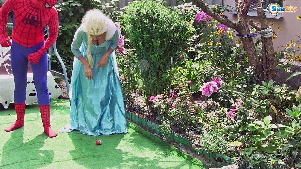 Spiderman & Frozen Elsa vs Maleficent vs Deadpool Surprise Egg Hunt! Superheroes IRL. Ep. 94