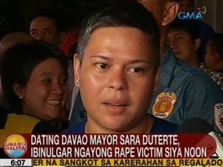 UB: Ex-Davao Mayor Sara Duterte, ibinulgar ngayong rape victim siya noon