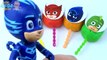 Pj Masks Disney Surprise Toys Lollipop Play Doh Clay Rainbow Learn Colours for Children