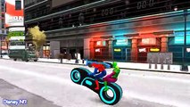 Spiderman Motorbike Nursery Rhymes with Disney Cars Lightning McQueen Collection Childrens Songs