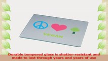 Rikki Knight Peace Love Vegan Large Glass Cutting Board b57188ca