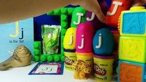 Learn The Letter J with ABC Surprise Eggs - Word and Name Starting with j: Jasmine Joker Jynx