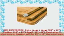Thick Bamboo Cutting Board Set LargeMediumSmall w Stand  100 Natural  Eco Friendly e746777a