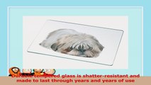 Rikki Knight RKLGCB436 Shih Tzu Dog Design Glass Cutting Board Large White 5354e2d8
