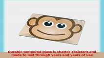 Rikki Knight RKLGCB812 Monkey Cartoon Face Glass Cutting Board Large White 208d7da9