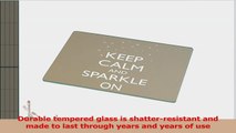 Rikki Knight RKLGCB888 Keep Calm and Sparkle on Glass Cutting Board Large Brown 0fea5f32