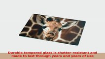 Rikki Knight RKLGCB1613 Giraffe Cool Background Glass Cutting Board Large White 9ca46e86
