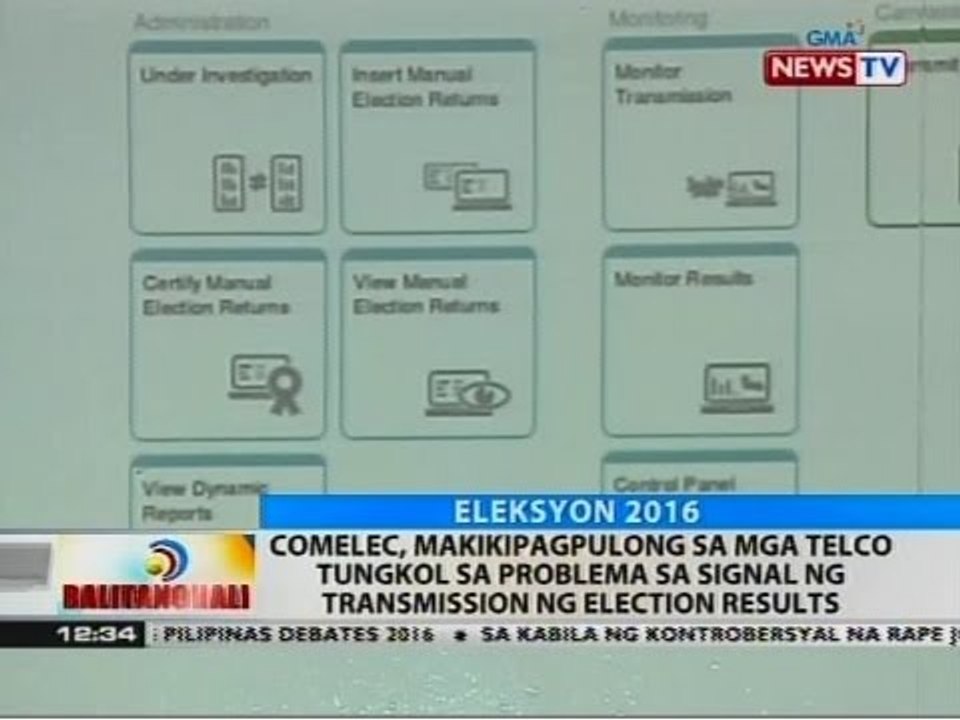 Comelec, makikipagpulong sa mga Telco tungkol sa problema sa signal ng transmission election results