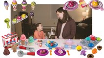 Toy cupcakes and icecream cones - Playing with play dessert foods. Caleb's ToysReviews HD