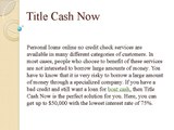 Apply for auto cash loan by title cash now