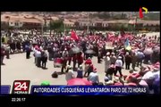 Cusco: autoridades levantaron paro de 72 horas tras suspensión del aeropuerto de Chinchero