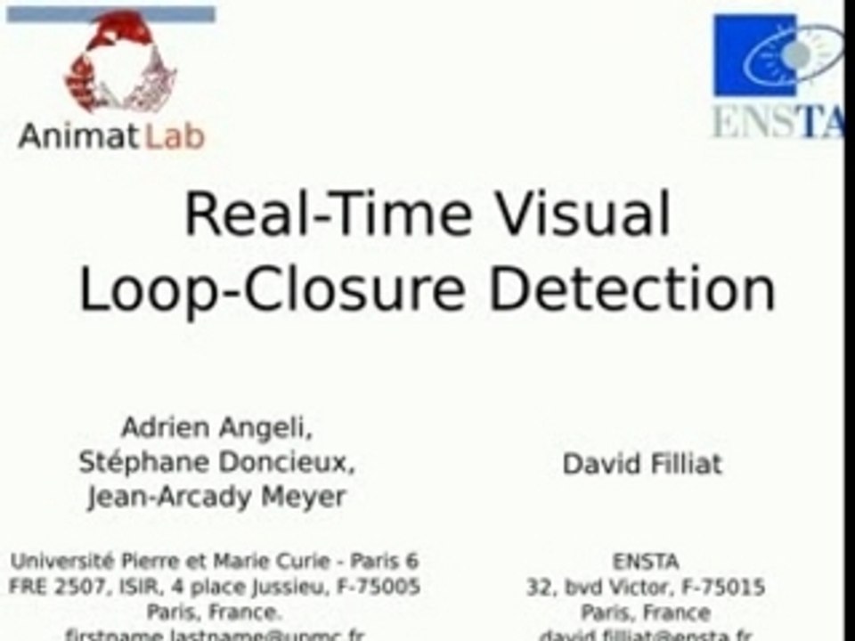 Visual loop closure detection - LIP6