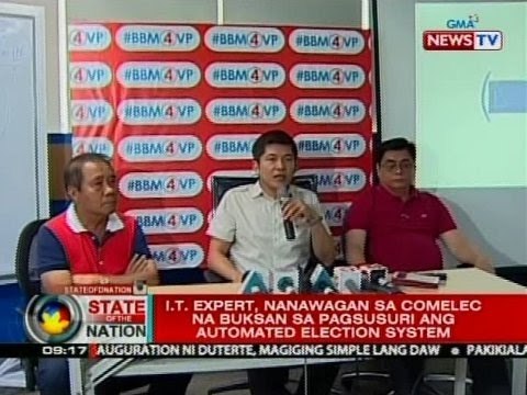 SONA: IT expert, nanawagan sa Comelec na buksan sa pagsusuri ang automated election system