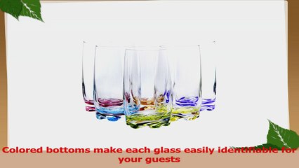 Vibrant Splash WaterBeverage Highball Glasses 1325 Ounce  Set of 6 04929e6d