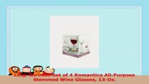 Luigi Bormioli Set of 4 Romantica AllPurpose Stemmed Wine Glasses 13Oz f003cd10