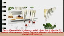 Party Essentials Hard Plastic One Piece 5Ounce Champagne Flutes 25Count Clear 17a89b99