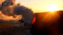 Cette rivière de lave sans interruption coule dans l'océan Pacifique !