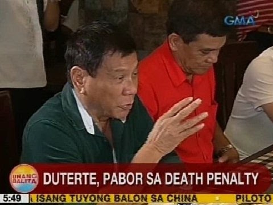 UB: Duterte, pabor sa death penalty