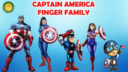 CAPTAIN AMERICA Finger Family Nursery Rhyme | MY FINGER FAMILY RHYMES