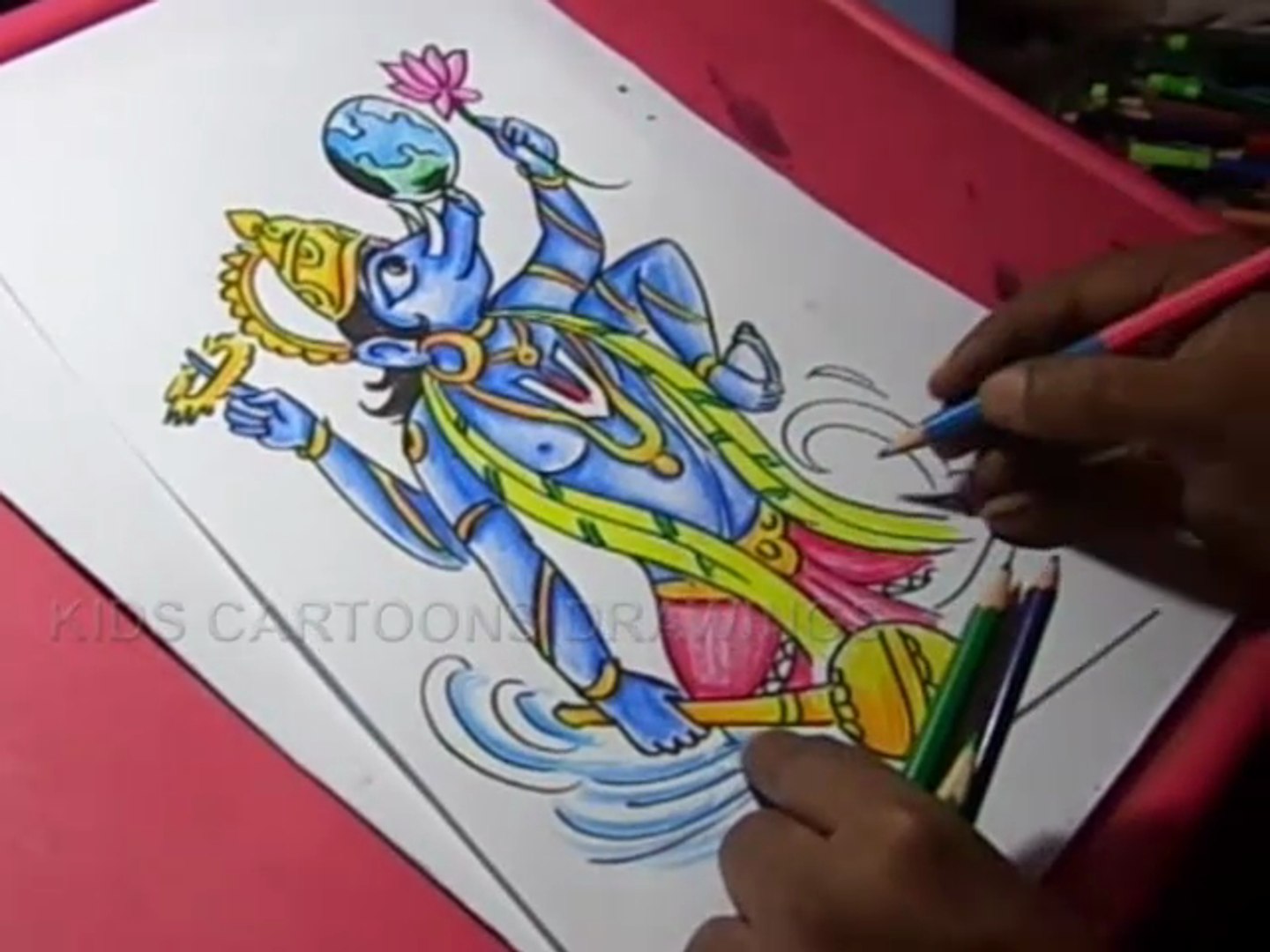 How to Draw Lord Vishnu Varaha Avatar Drawing - video Dailymotion