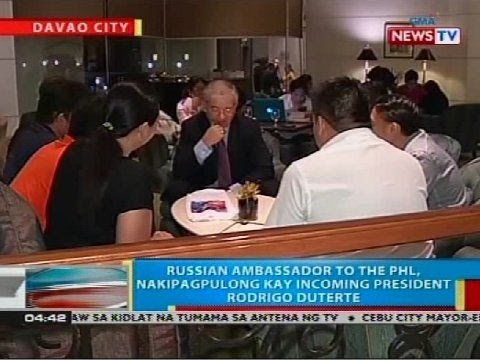Russian ambassador to the PHL, nakipagpulong kay incoming president Rodrigo Duterte