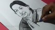 How to Draw AIADMK leader Jayalalitha Drawing