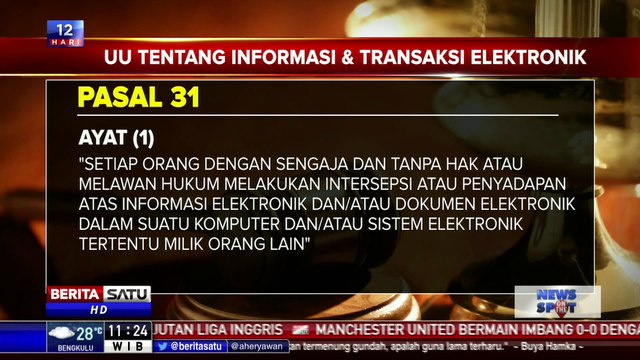 Penyadapan Menurut UU ITE Pasal 31 Ayat 1 dan 2