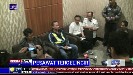 Evakuasi Pesawat Garuda Tergelincir Tunggu Peralatan dari Surabaya