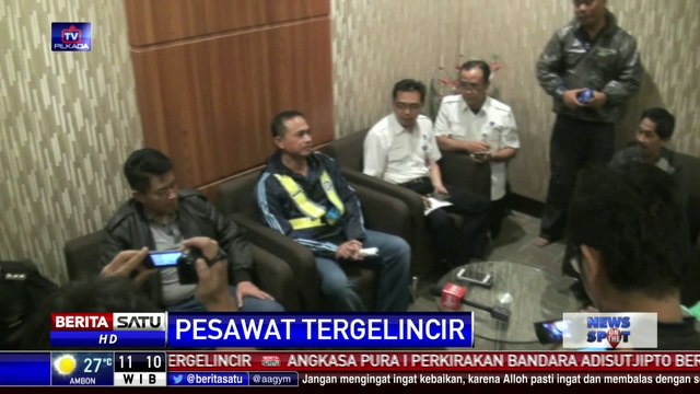 Evakuasi Pesawat Garuda Tergelincir Tunggu Peralatan dari Surabaya