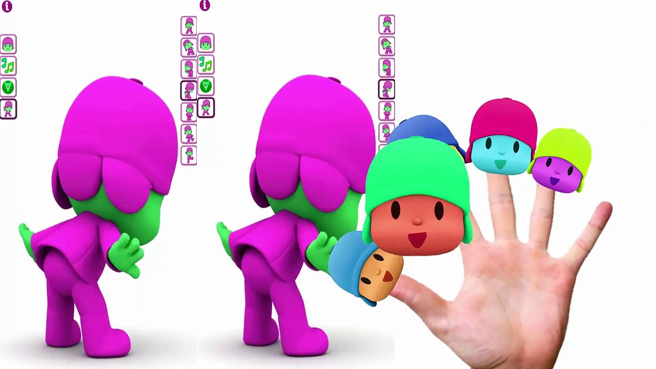 Talking Pocoyo Finger Family Song Funny Animation Baby Nursery Rhymes
