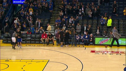 Dell Curry Still Got It! Hits Pregame 3 Off Dish From Steph  02.01.17