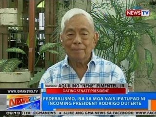 NTG: Panayam kay Aquilino 'Nene' Pimentel kaugnay sa planong Pederalismo ni Duterte
