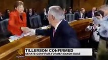 US Senate confirms Rex Tillerson as secretary of state