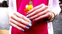 Clouds Nail Art. Cartoon Fluffy Clouds in Sunny Sky Nail Design for Beginners - Dotting Tool Only