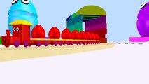 Learn to count to 10 with a Train. 3D Cartoons and Surprise Eggs for Children Kids Toddlers