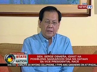 SONA: Sen. Serge Osmeña, iginiit na posibleng nagkaroon nga ng dayaan sa vice presidential race