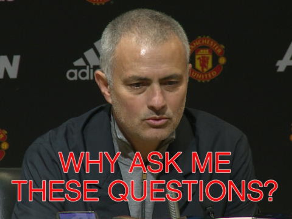 Mourinho's bad mood at United news conference