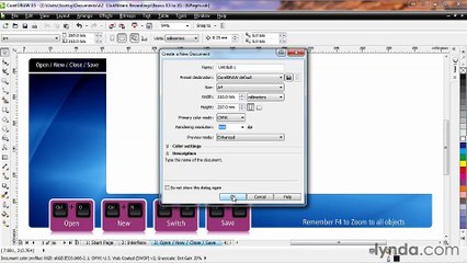 CorelDRAW Essential Training - Exploring new document advanced options