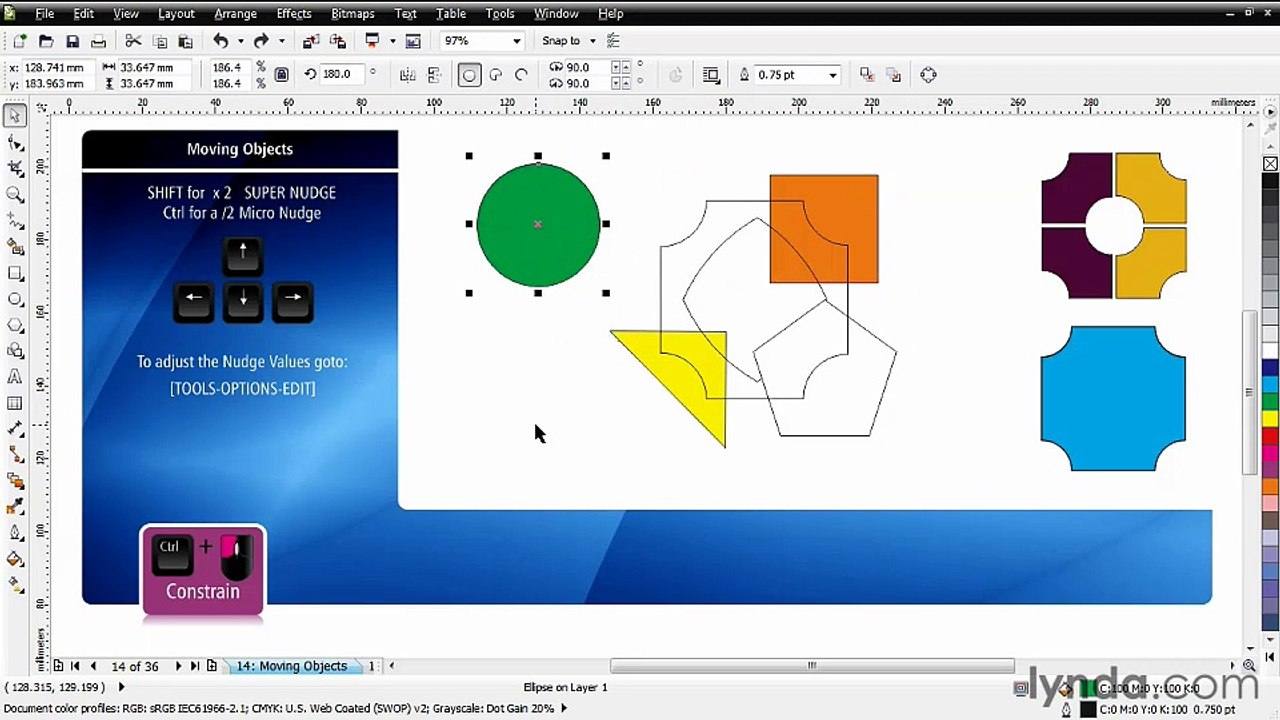 CorelDRAW Essential Training – Moving objects