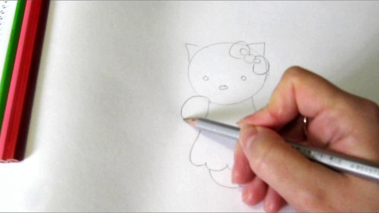 Валентинки. Хелло Кити. Как рисовать валентинки. Как нарисовать Кити шаг за шагом