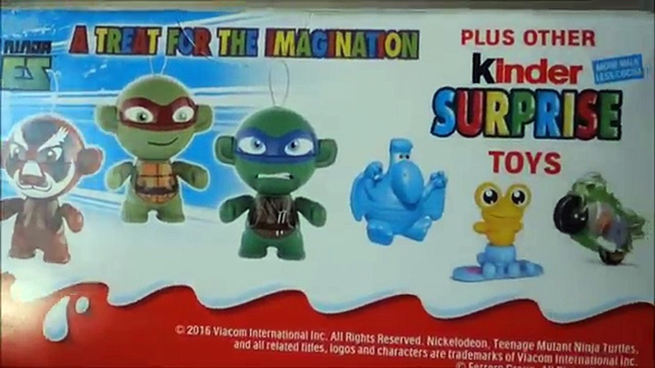 Teenage Mutant Turtles Kinder Eggs Opening, TMNT Raphael, Natoons, Sprinty Toys