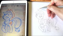 Applejack  My Little Pony МЛП Как нарисовать Applejack Как нарисовать пони Applejack для детей