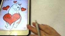 Valentines. Adorable Cat. How to draw Valentines. How to draw Adorable Cat for kids